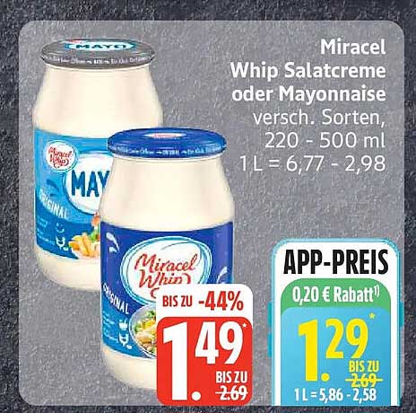 Miracel Whip Salatcreme oder Mayonnaise
