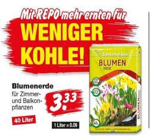Mit REPO mehr ernten für WENIGER KOHLE! Blumenerde für Zimmer- und Balkonpflanzen