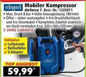 Mobiler Kompressor Airforce 7 Best.-Nr.: 1205871