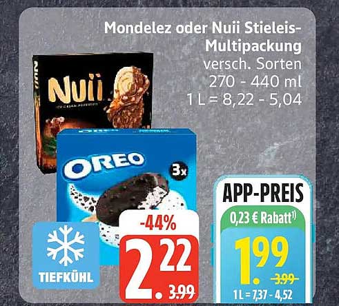 Mondelez oder Nuii Stieleis-Multipackung versch. Sorten