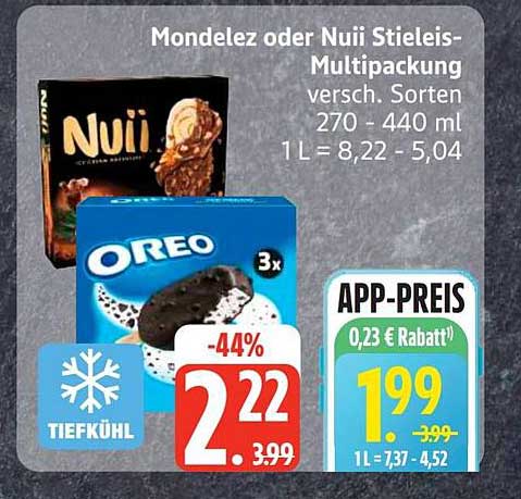 Mondelez oder Nuii Stieleis-Multipackung versh. Sorten 270 - 440 ml