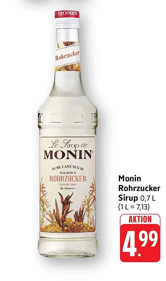 Monin Rohrzucker Sirup 0,7 L