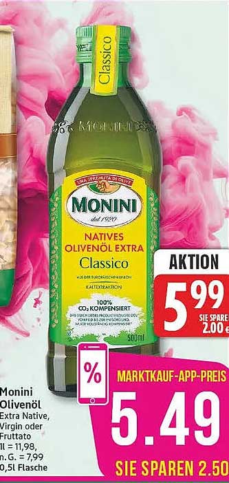 Monini Olivenöl Extra Native, Virgin oder Fruttato