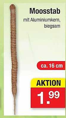 Moosstab mit Aluminiumkern, biegsam