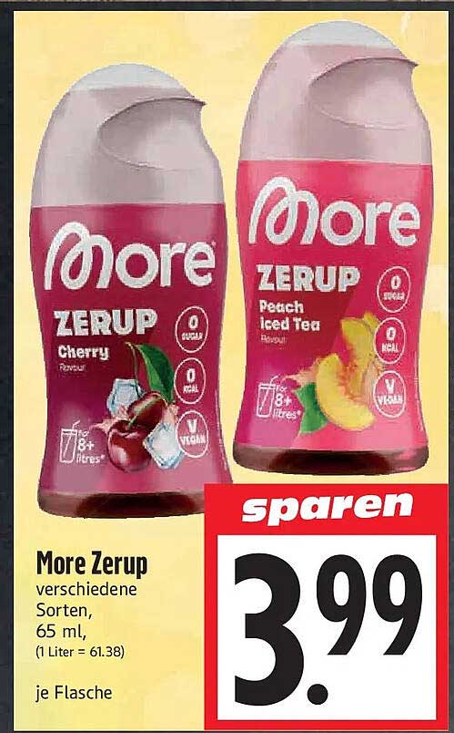 More Zerup verschiedene Sorten, 65 ml, (1 Liter = 61.38)
