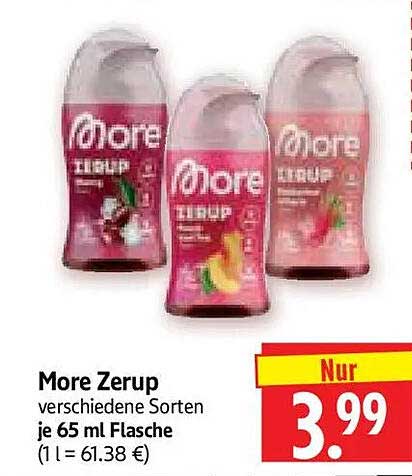 More Zerup verschiedene Sorten je 65 ml Flasche