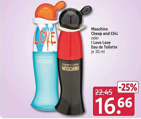 Moschino Cheap and Chic oder I Love Love Eau de Toilette je 30 ml
