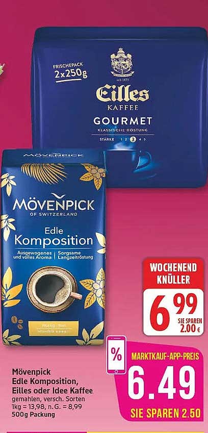 Mövenpick Edle Komposition, Eilles oder Idee Kaffee