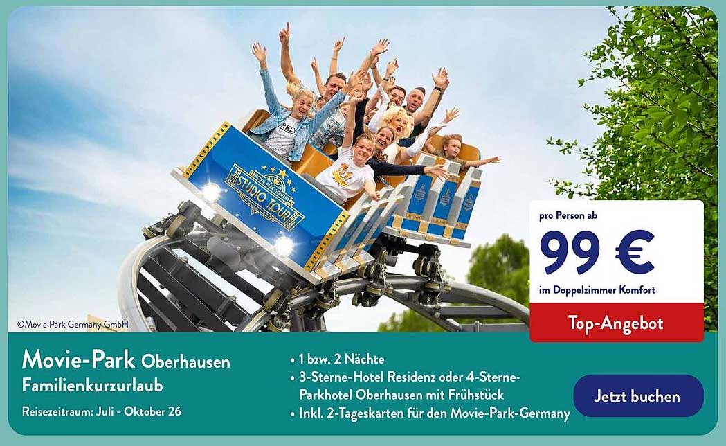 Movie-Park Oberhausen Familienkurzurlaub