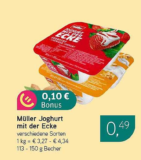 Müller Joghurt mit der Ecke