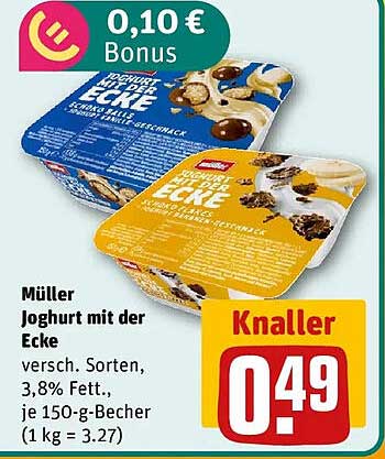 Müller Joghurt mit der Ecke