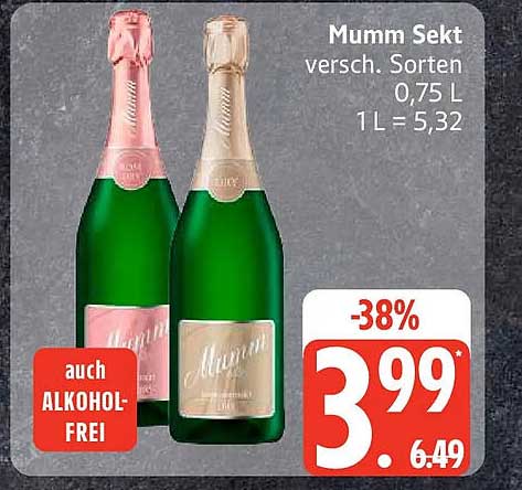 Mumm Sekt versch. Sorten