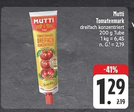 Mutti Tomatenmark dreifach konzentriert 200 g Tube