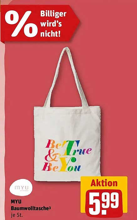 MYU Baumwolltasche³ je St.