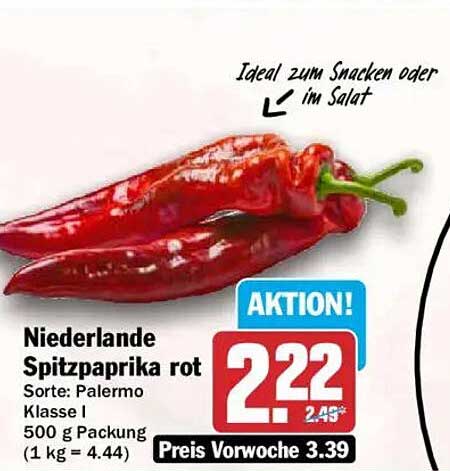 Niederlande Spitzpaprika rot