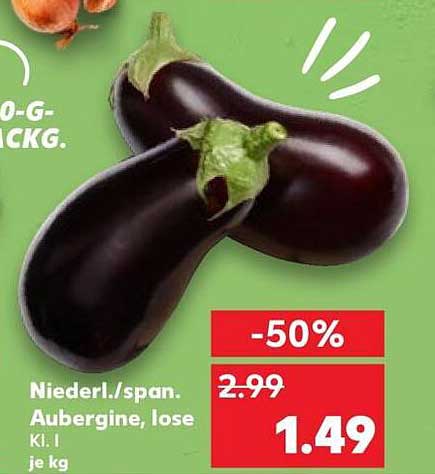 Niederl./span. Aubergine, lose Kl. I je kg