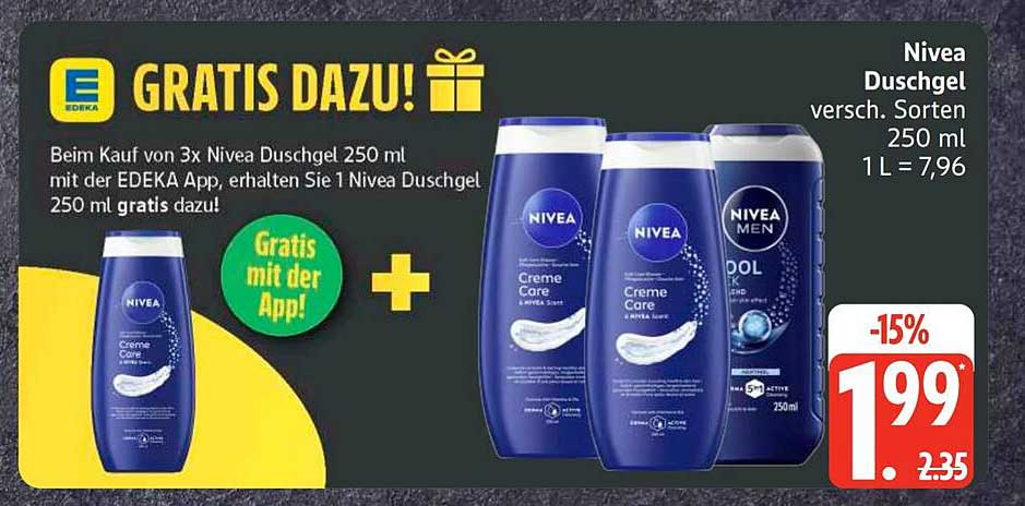 Nivea Duschgel versch. Sorten 250 ml