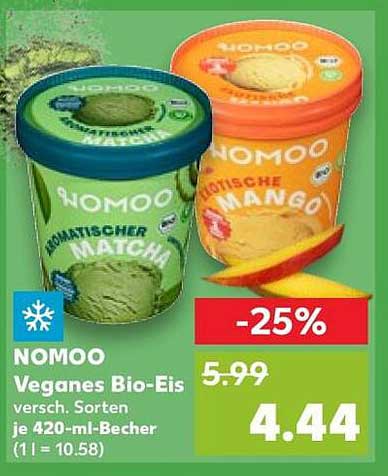 NOMOO Veganes Bio-Eis versch. Sorten je 420-ml-Becher