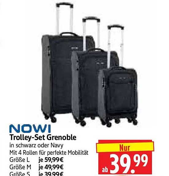 NOWI Trolley-Set Grenoble in schwarz oder Navy