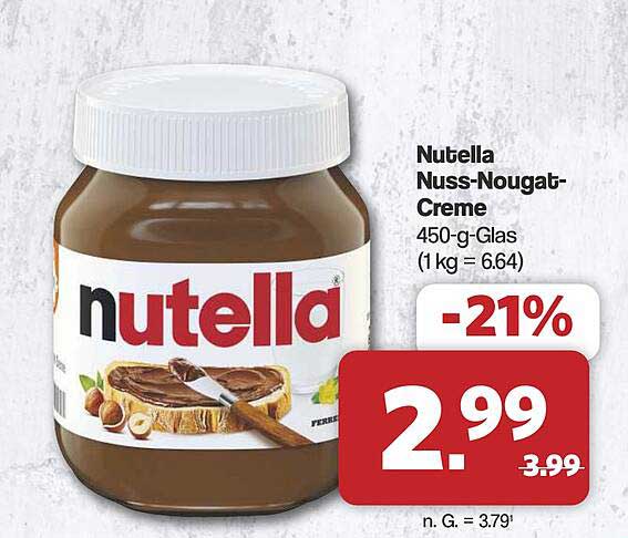 Nutella Nuss-Nougat-Creme 450-g-Glas