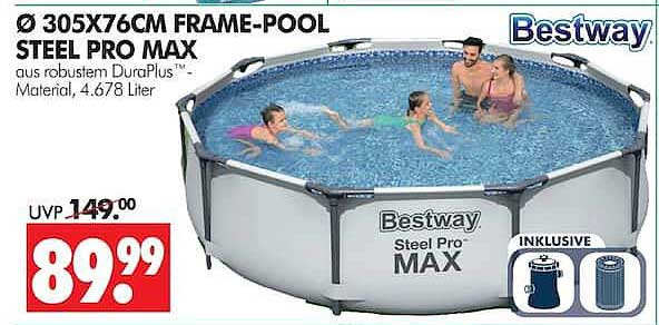Ø 305X76CM FRAME-POOL STEEL PRO MAX