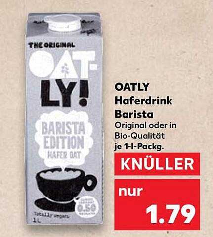 OATLY Haferdrink Barista Original oder in Bio-Qualität je 1-l-Packg.