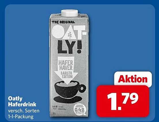 Oatly Haferdrink versch. Sorten 1-l-Packung