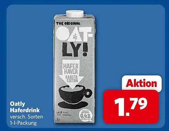 Oatly Haferdrink versch. Sorten 1-l-Packung