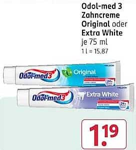 Odol-med 3 Zahnpasta Original oder Extra White je 75 ml
