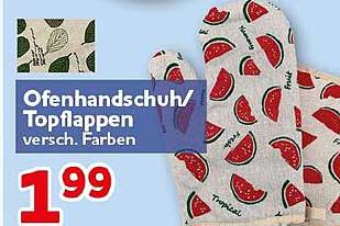 Ofenhandschuh/Topflappen versh. Farben