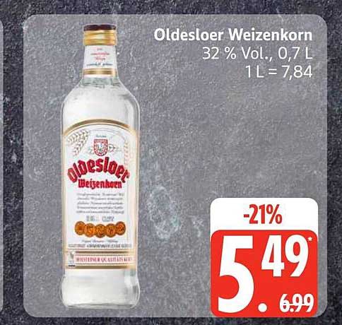 Oldesloer Weizenkorn 32 % Vol., 0,7 L