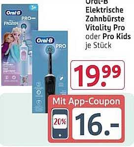 Oral-B Elektrische Zahnbürste Vitality Pro oder Pro Kids je Stück