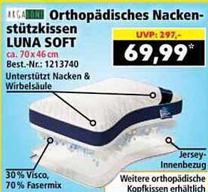 Orthopädisches Nackenstützkissen LUNA SOFT