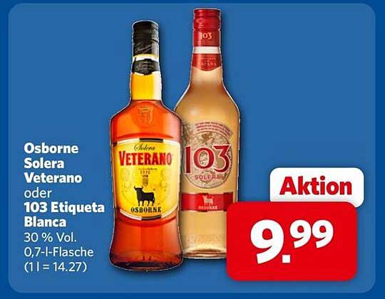 Osborne Solera Veterano oder 103 Etiqueta Blanca