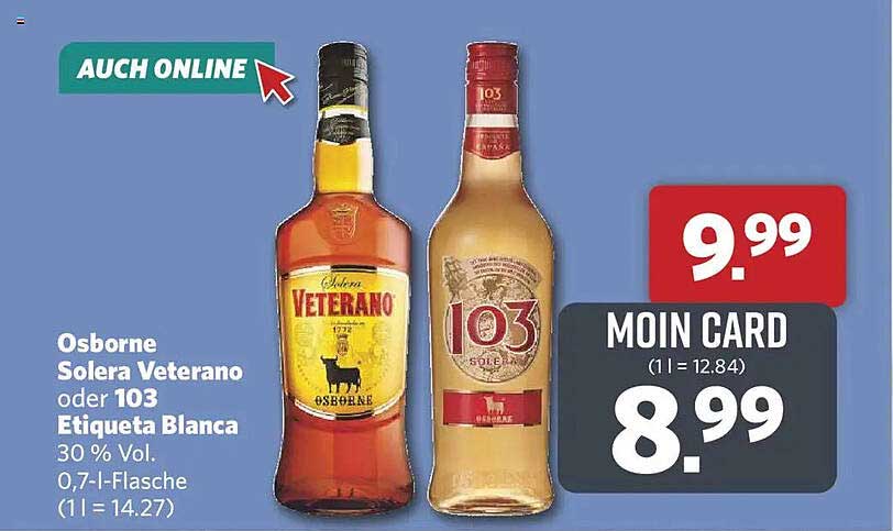 Osborne Solera Veterano oder 103 Etiqueta Blanca