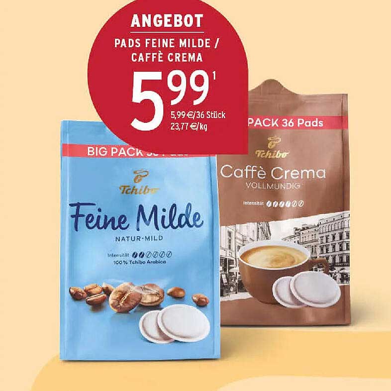 PADS FEINE MILDE / CAFFÈ CREMA
