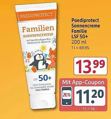 Paediprotect Sonnencreme Familie LSF 50+ 200 ml