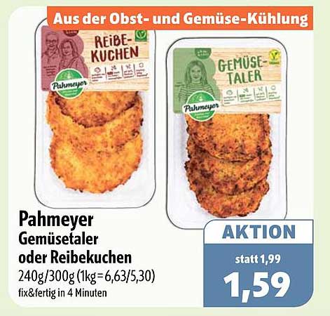 Pahmeyer Gemüsetaler oder Reibekuchen
