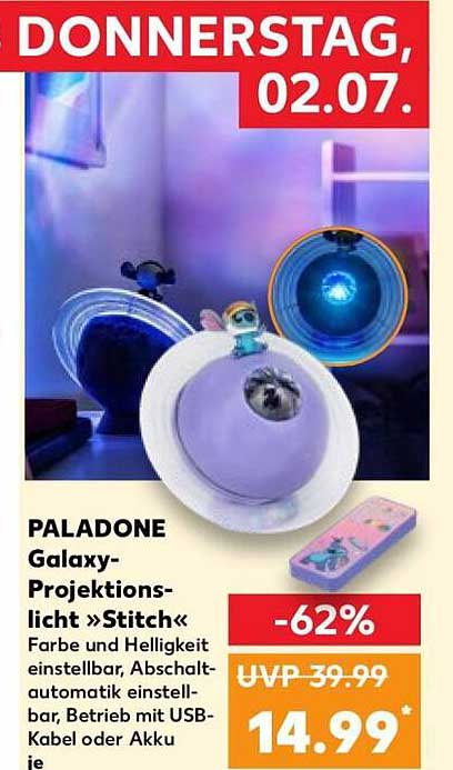 PALADONE Galaxy-Projektionslicht »Stitch«
