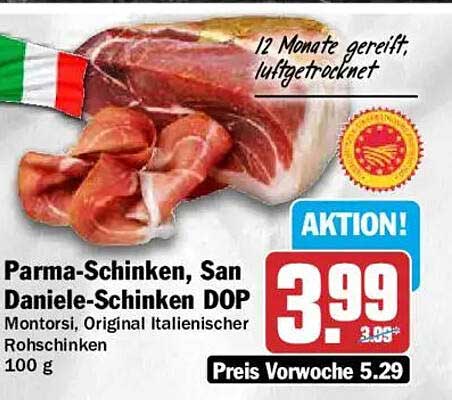 Parma-Schinken, San Daniele-Schinken DOP