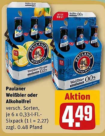 Paulaner Weißbier oder Alkoholfrei