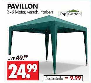 PAVILLON 3x3 Meter, versch. Farben