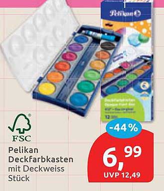 Pelikan Deckfarbkasten mit Deckweiss Stück