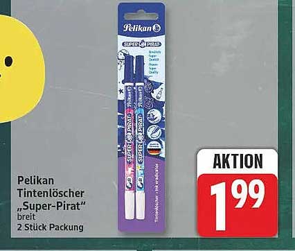 Pelikan Tintenlöscher „Super-Pirat“ breit 2 Stück Packung