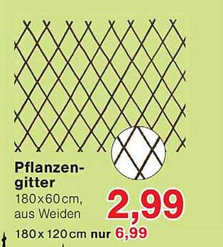 Pflanzen-gitter 180 x 60 cm, aus Weiden