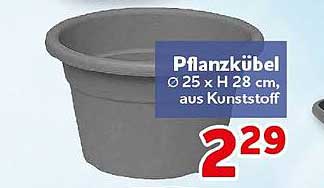 Pflanzkübel Ø 25 x H 28 cm, aus Kunststoff