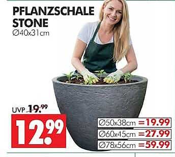PFLANZSCHALE STONE Ø40x31 cm