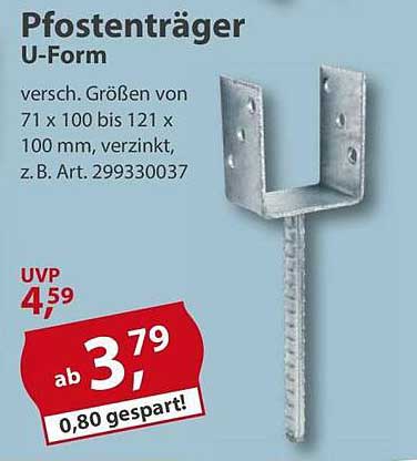 Pfostenträger U-Form
