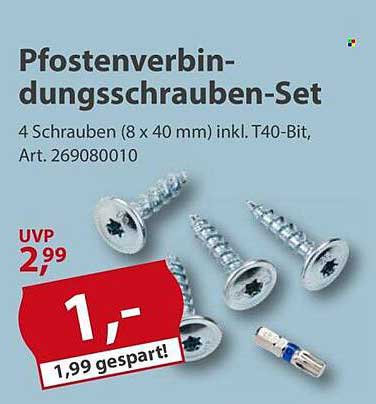 Pfostenverbindungs-schrauben-Set