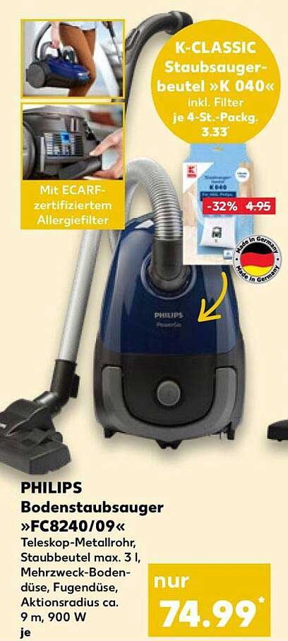 PHILIPS Bodenstaubsauger »FC8240/09«